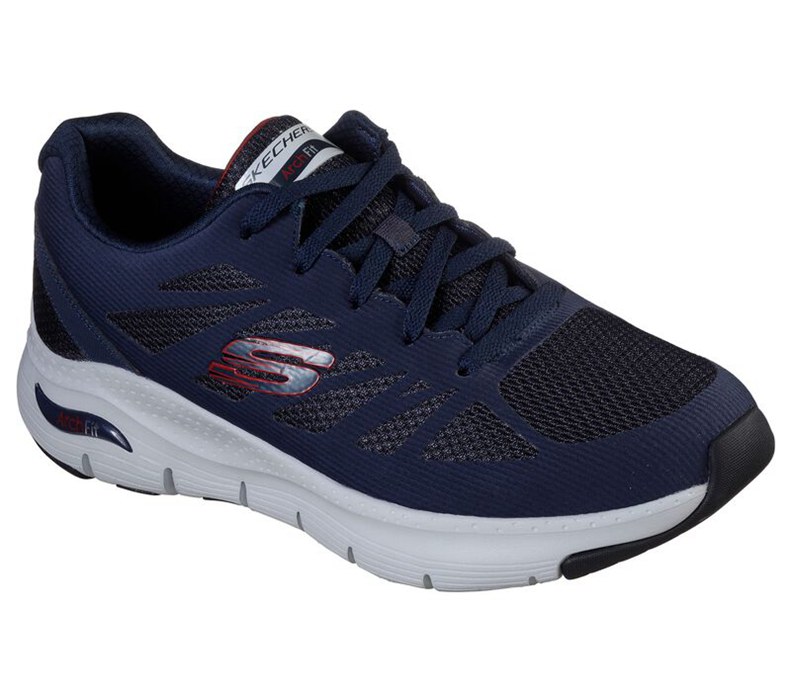 Skechers Arch Fit - Charge Back - Mens Sneakers Navy/Red [AU-CF6851]